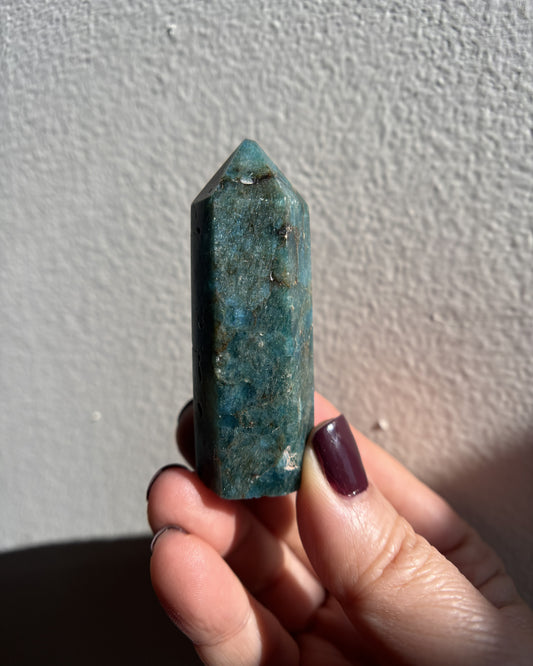Blue Apatite Tower 47g