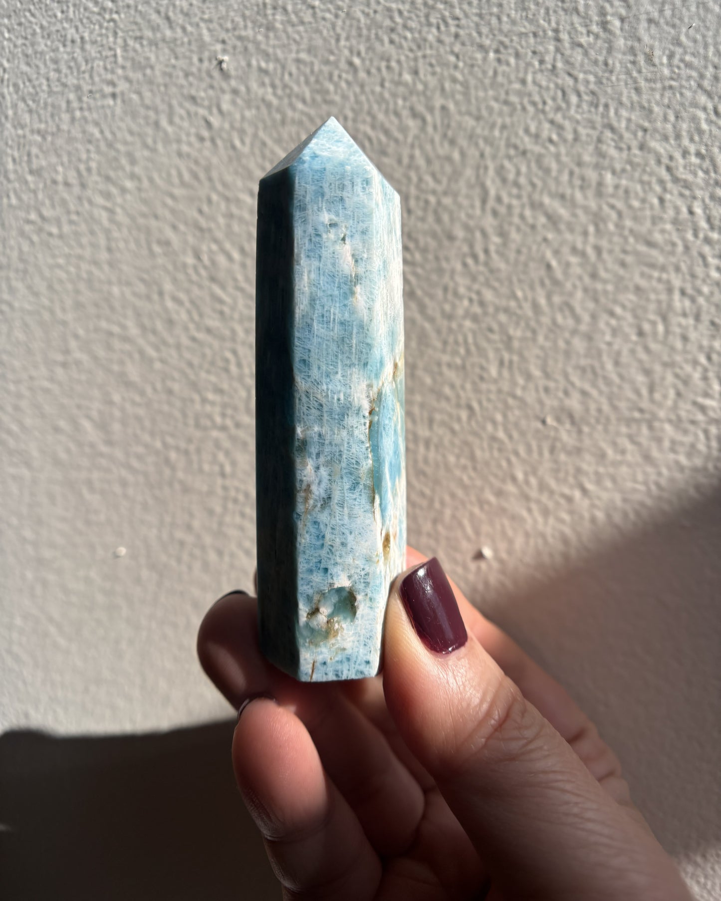 Blue Apatite Tower 81g