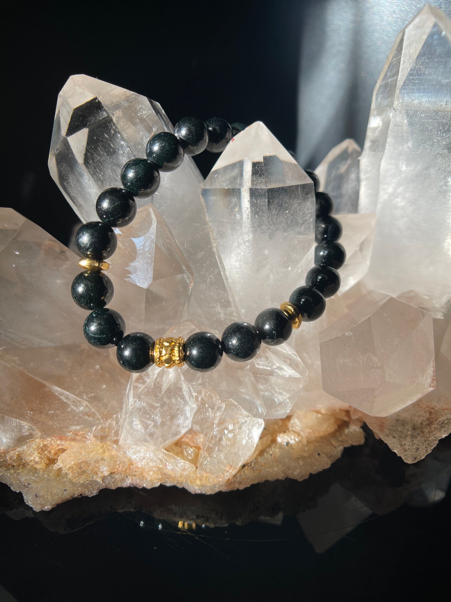 Burmese Black Jade Warrior Bracelet