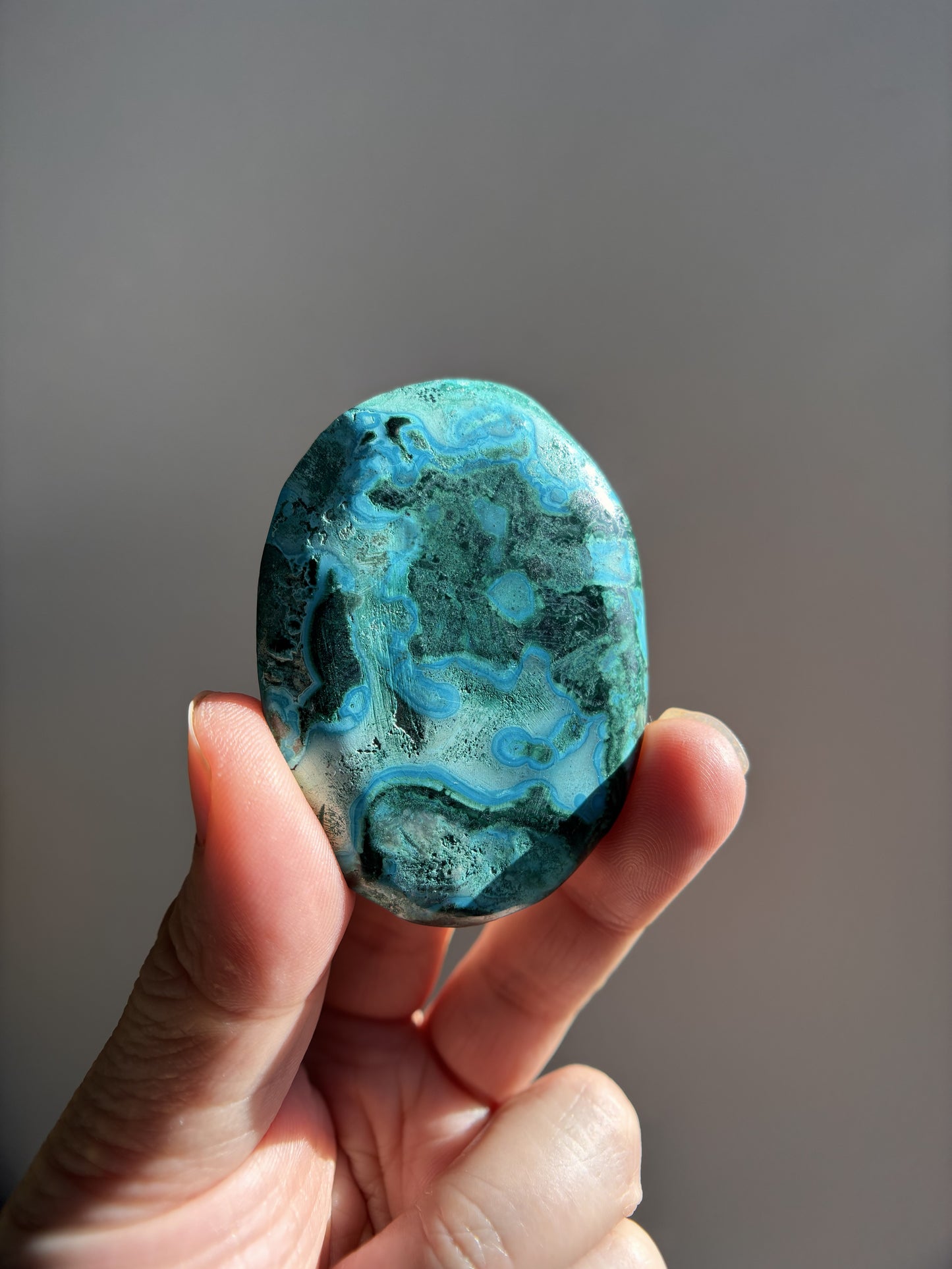 Chrysocolla Malachite Palmstone 37ga