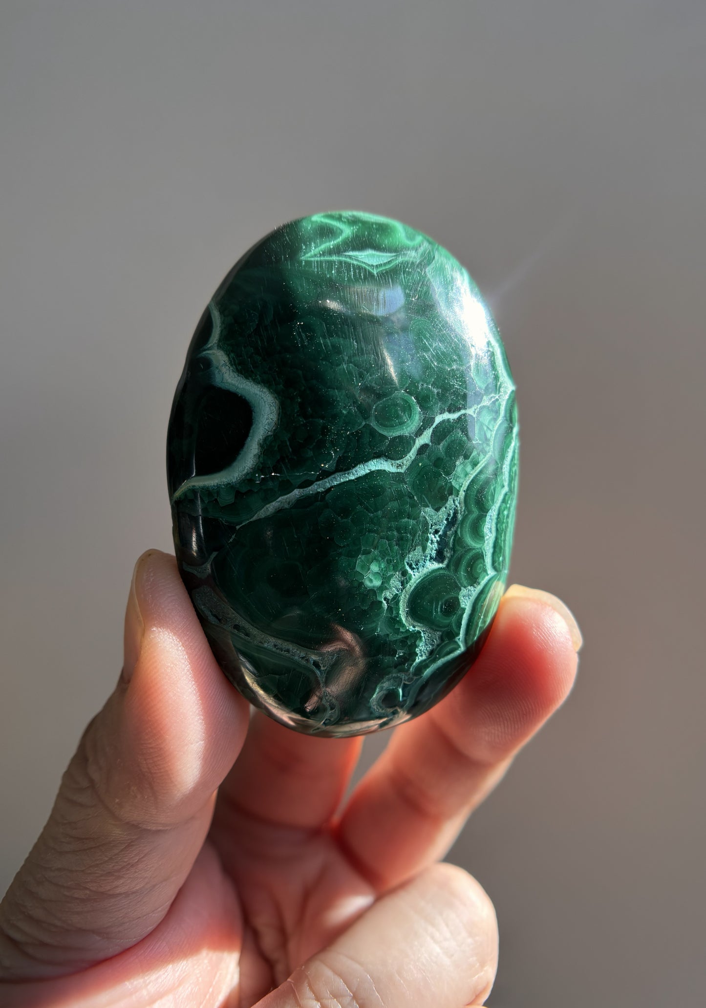Chrysocolla Malachite Palmstone 75g