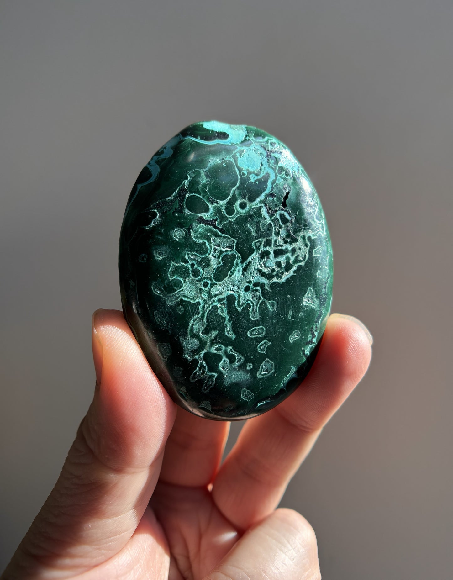 Chrysocolla Malachite Palmstone 78g