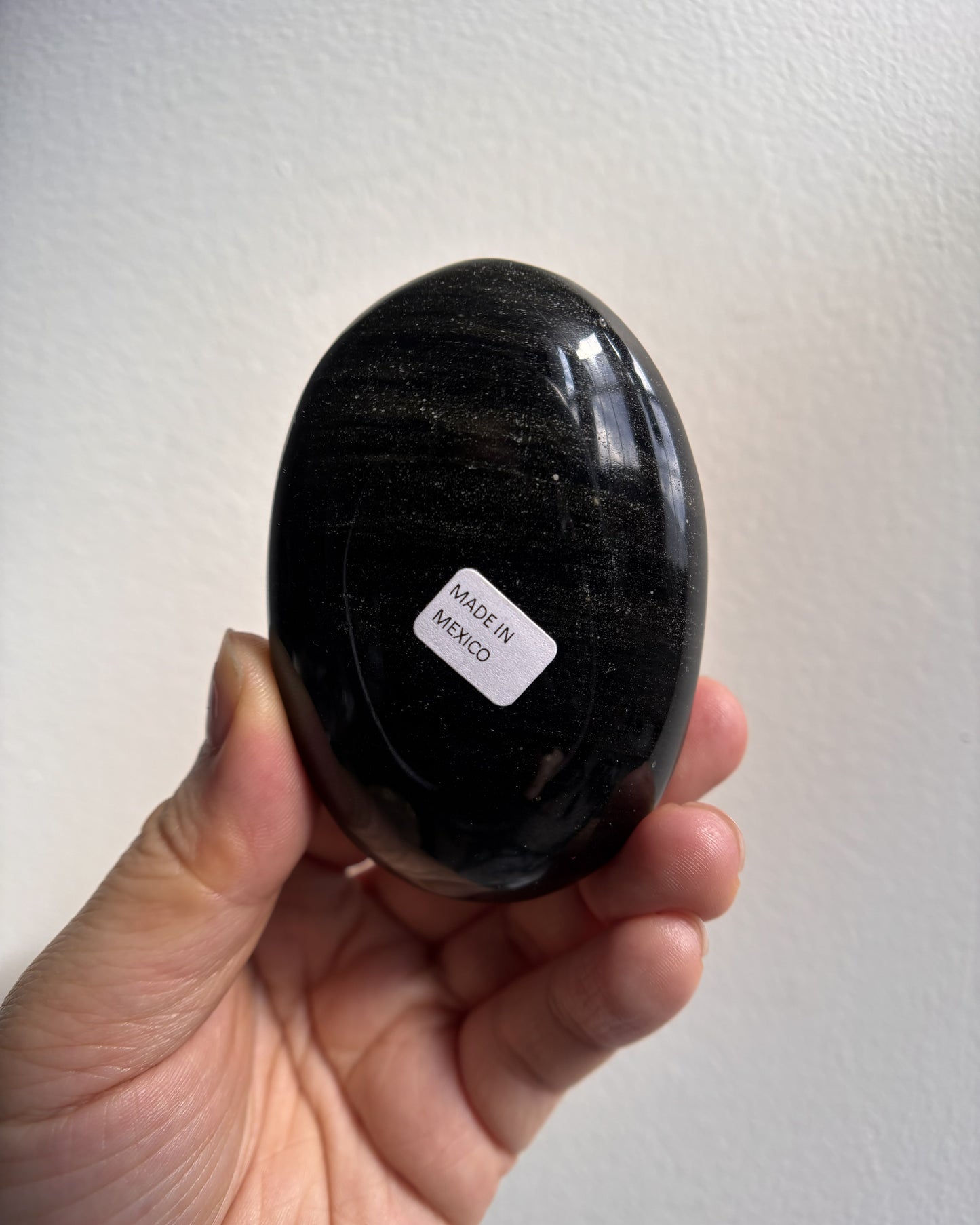 Golden Obsidian Palmstone - Large (128.3g)