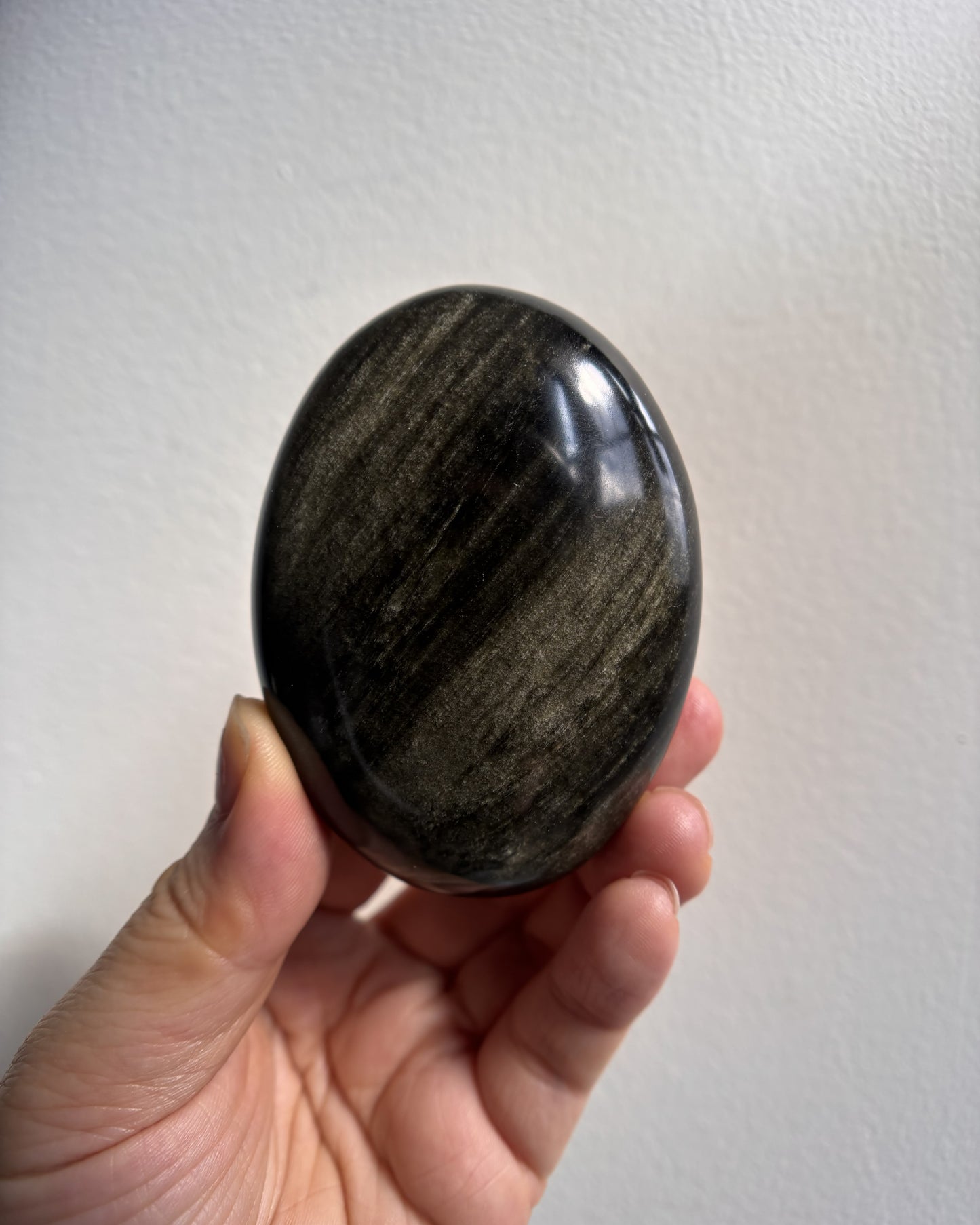 Golden Obsidian Palmstone - Large (144.7g)