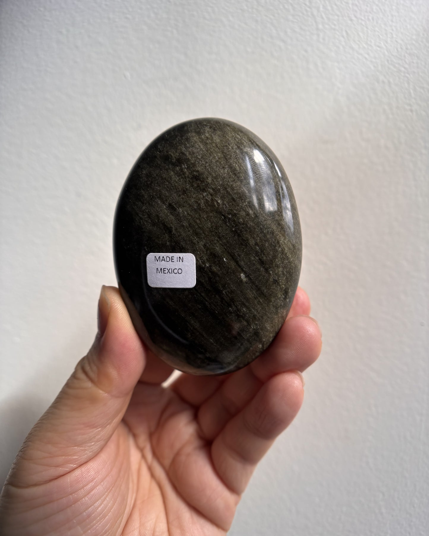 Golden Obsidian Palmstone - Large (144.7g)