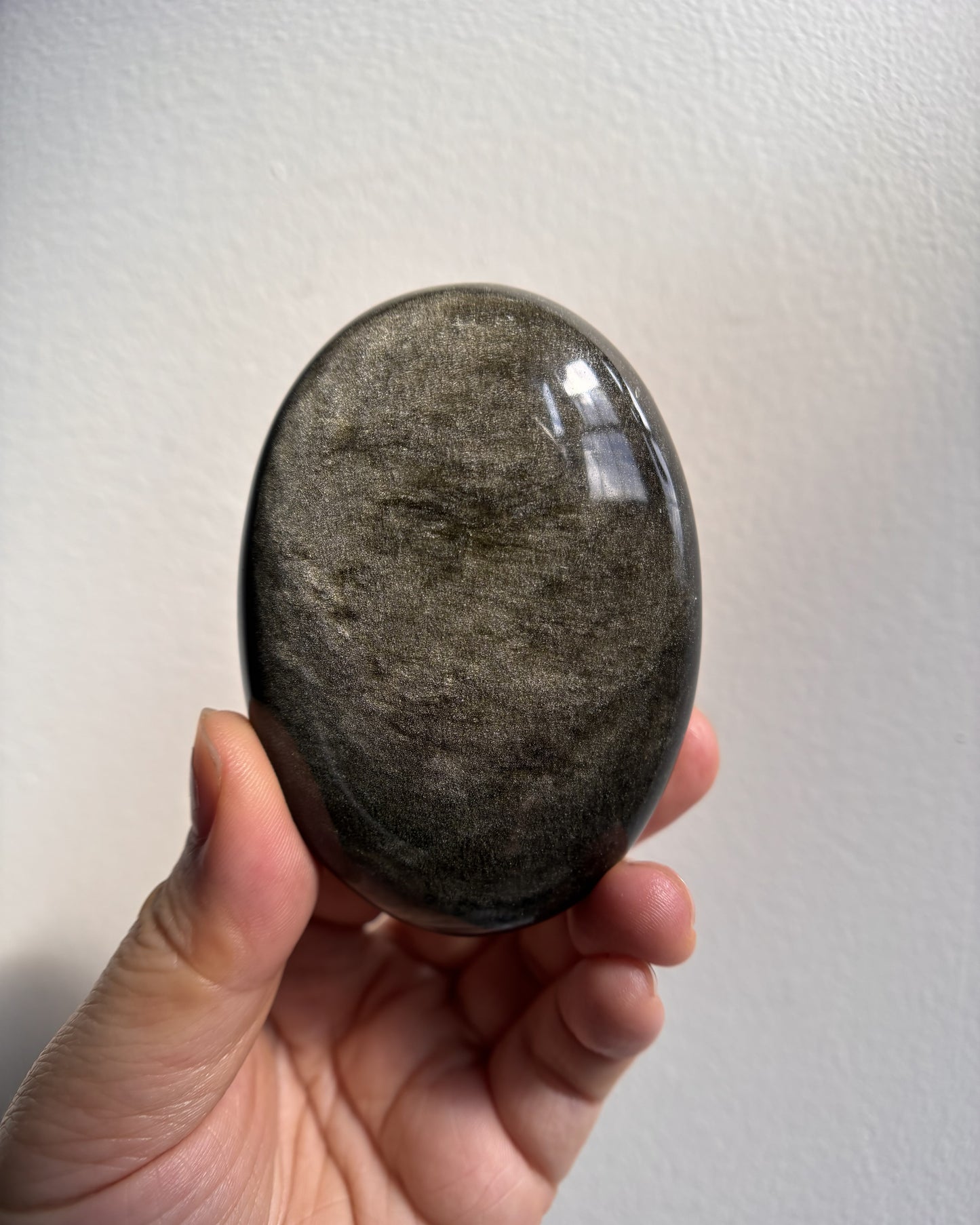 Golden Obsidian Palmstone - Large (153.8g)