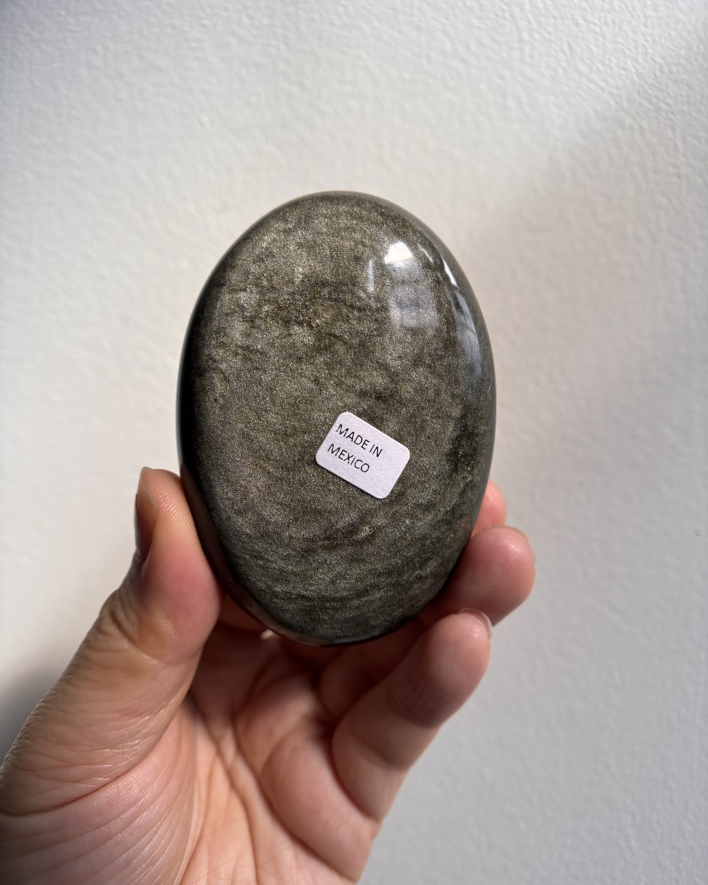 Golden Obsidian Palmstone - Large (153.8g)