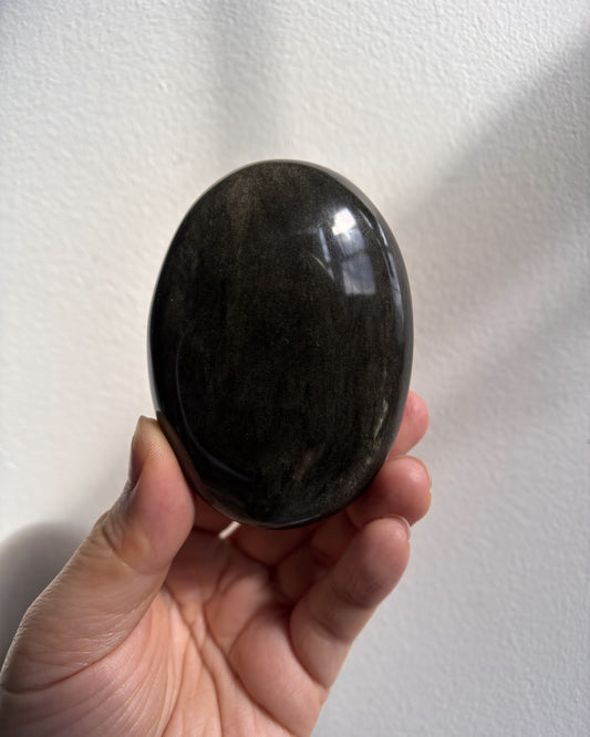 Golden Obsidian Palmstone - Large (155.5g)
