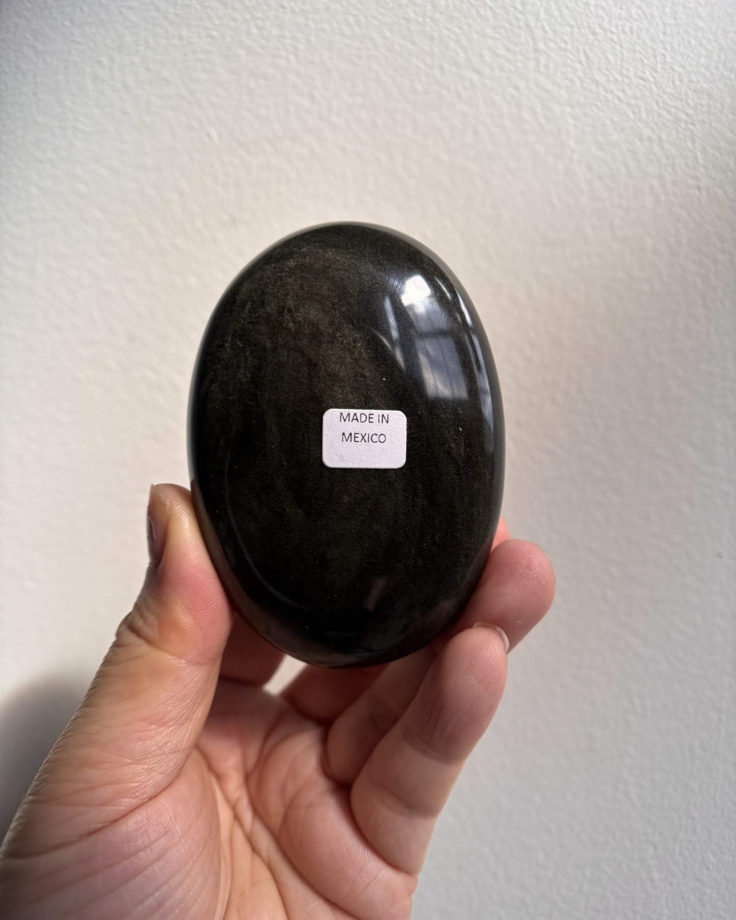 Golden Obsidian Palmstone - Large (155.5g)