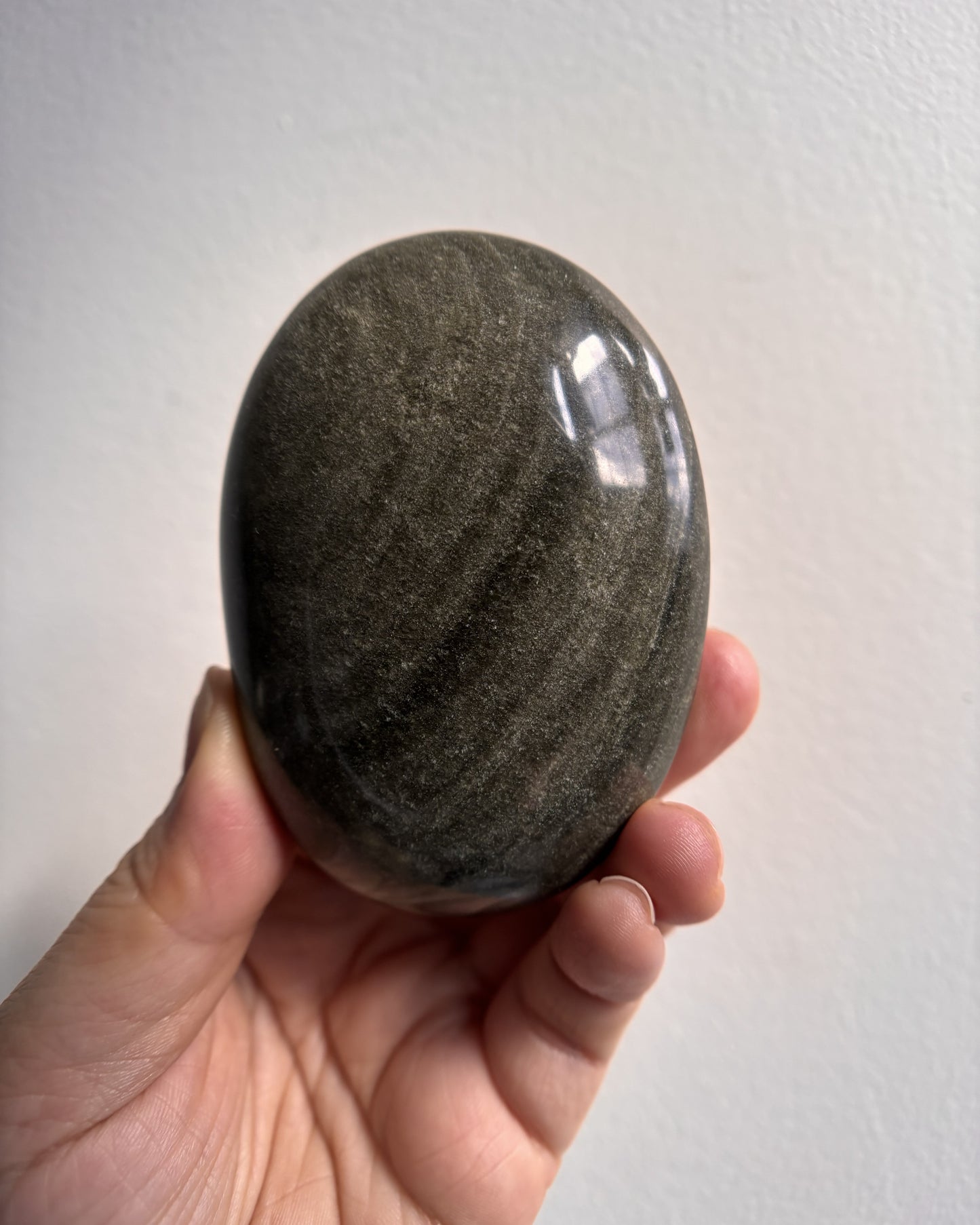 Golden Obsidian Palmstone - Large (160g)