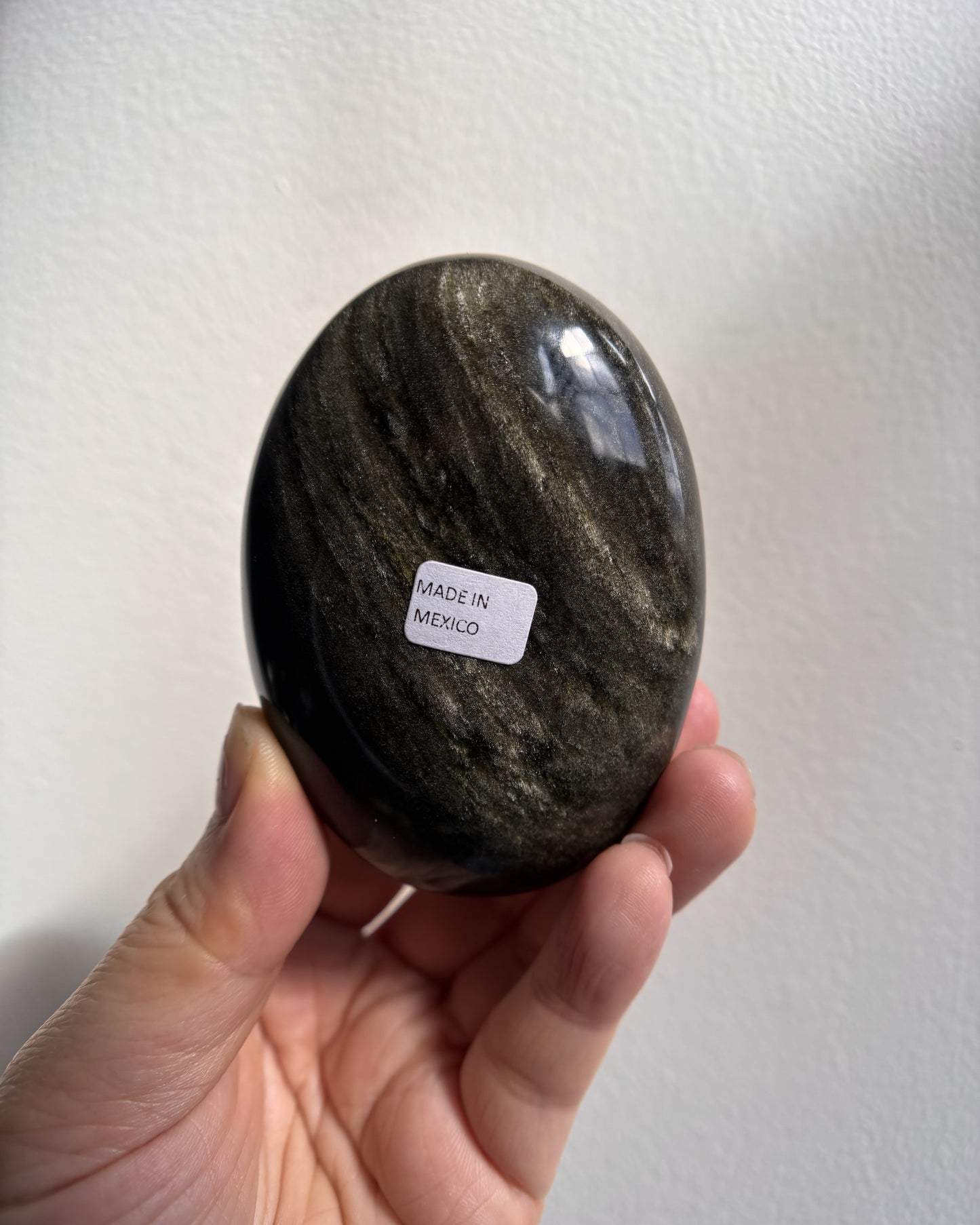 Golden Obsidian Palmstone - Large (176.4g)