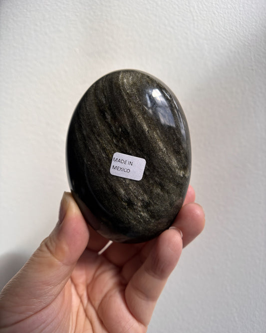Golden Obsidian Palmstone - Large (176.4g)
