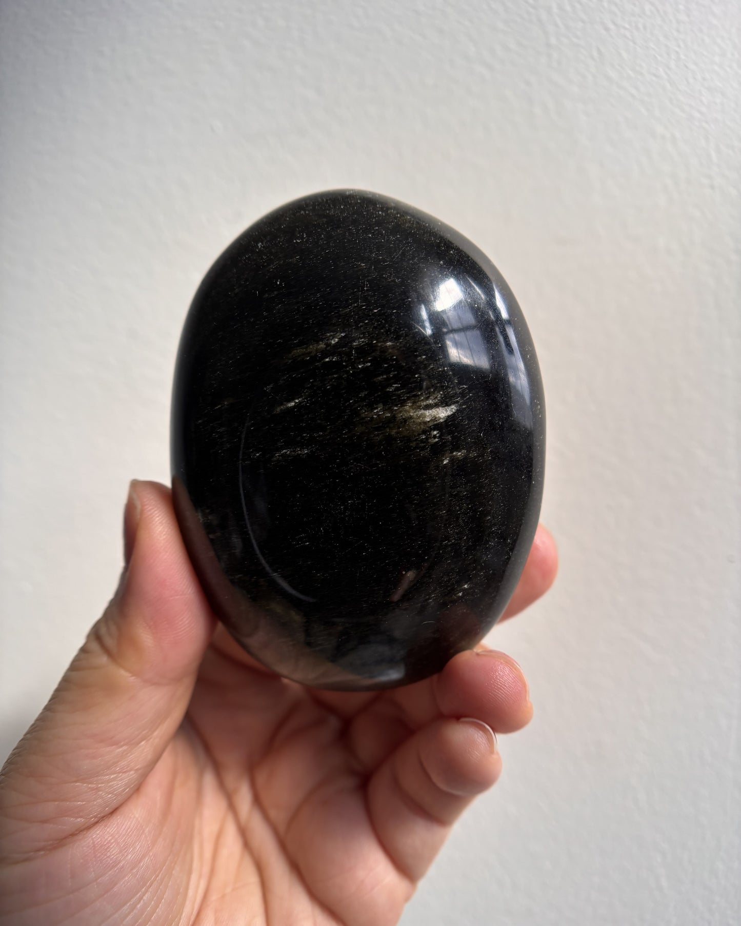 Golden Obsidian Palmstone - Large (179.6g)