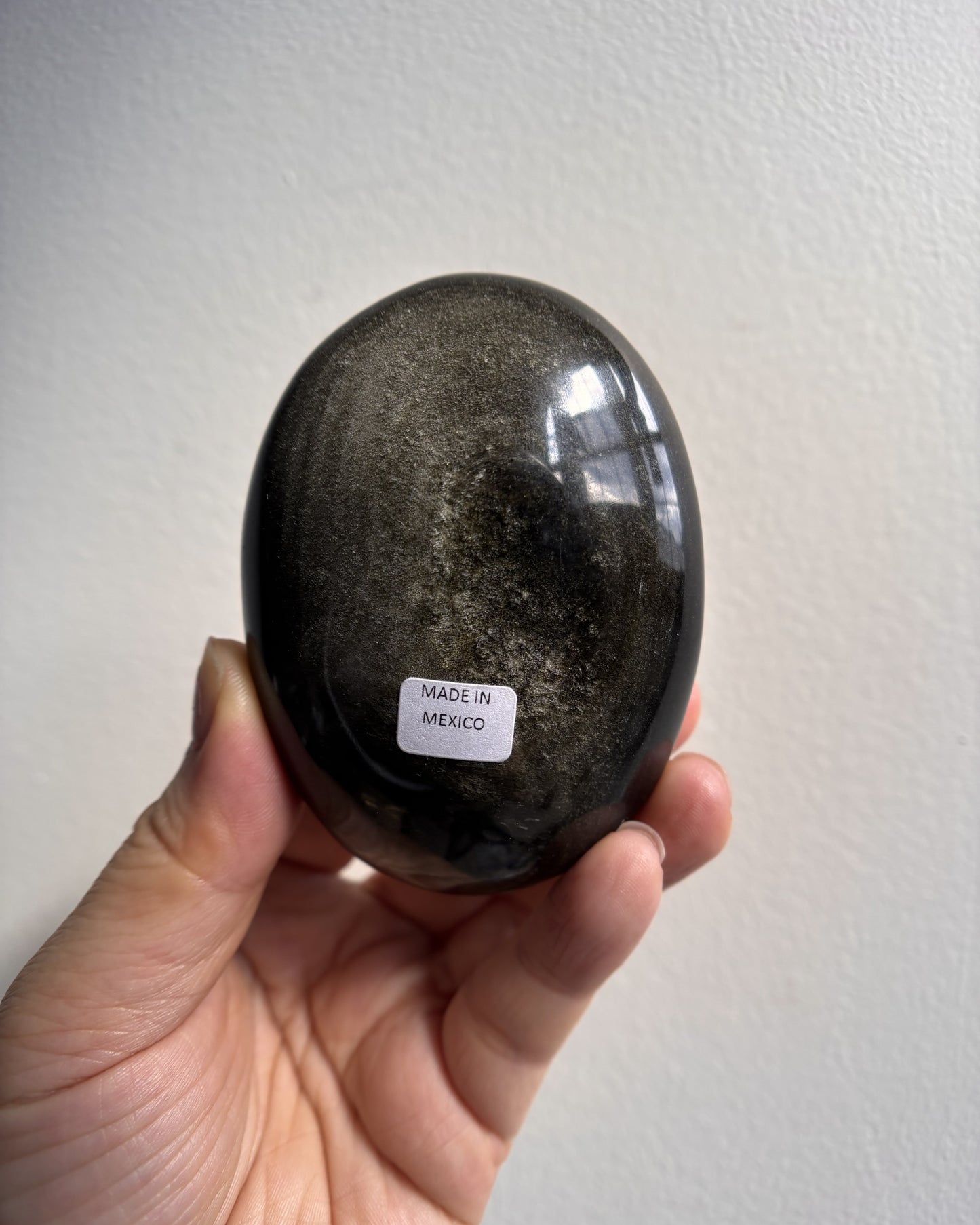 Golden Obsidian Palmstone - Large (179.6g)
