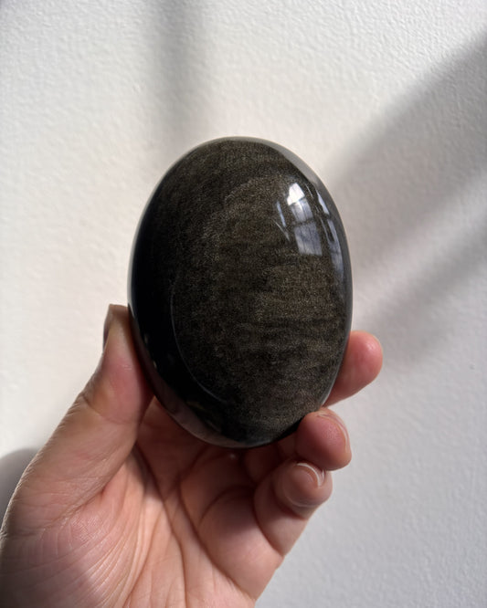 Golden Obsidian Palmstone - Large (188.2g)