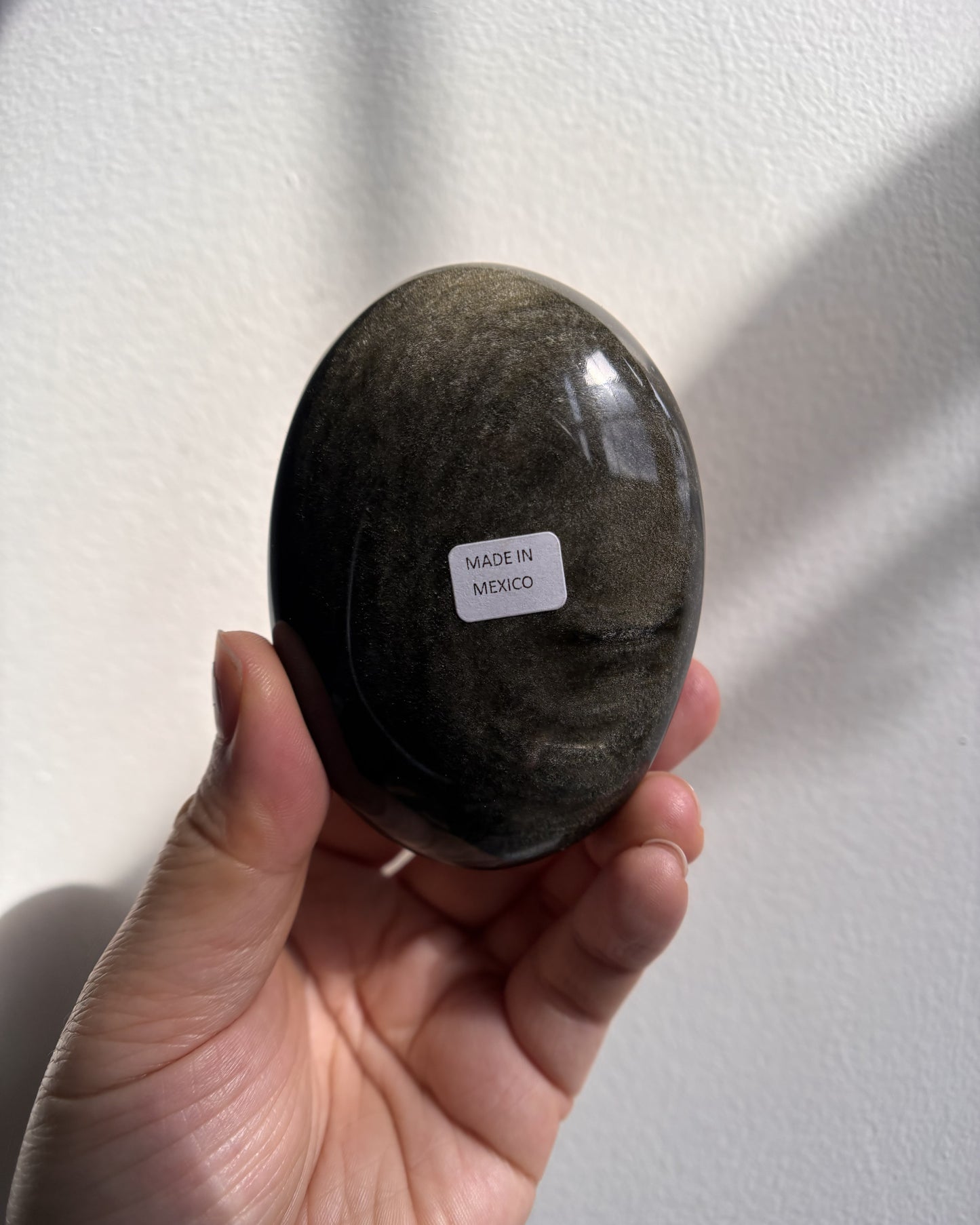 Golden Obsidian Palmstone - Large (188.2g)