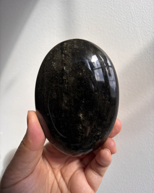 Golden Obsidian Palmstone - XL (259.1g)