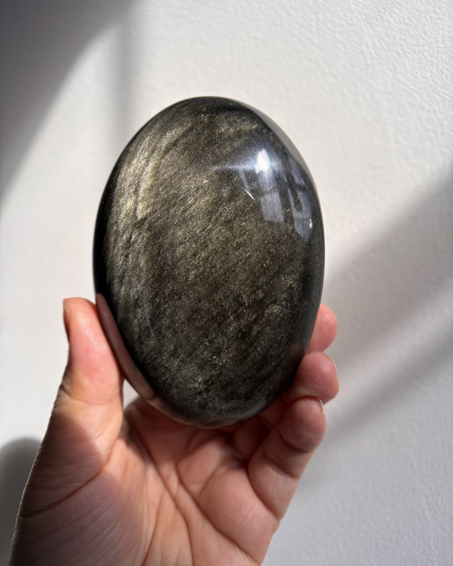 Golden Obsidian Palmstone - XL (311.2g)