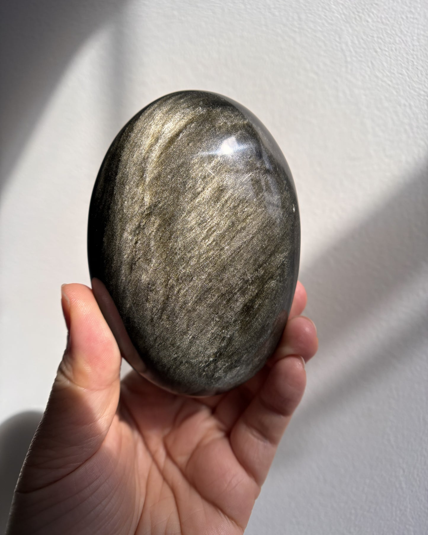 Golden Obsidian Palmstone - XL (311.2g)