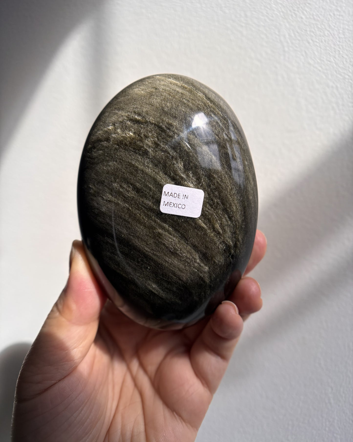 Golden Obsidian Palmstone - XL (311.2g)