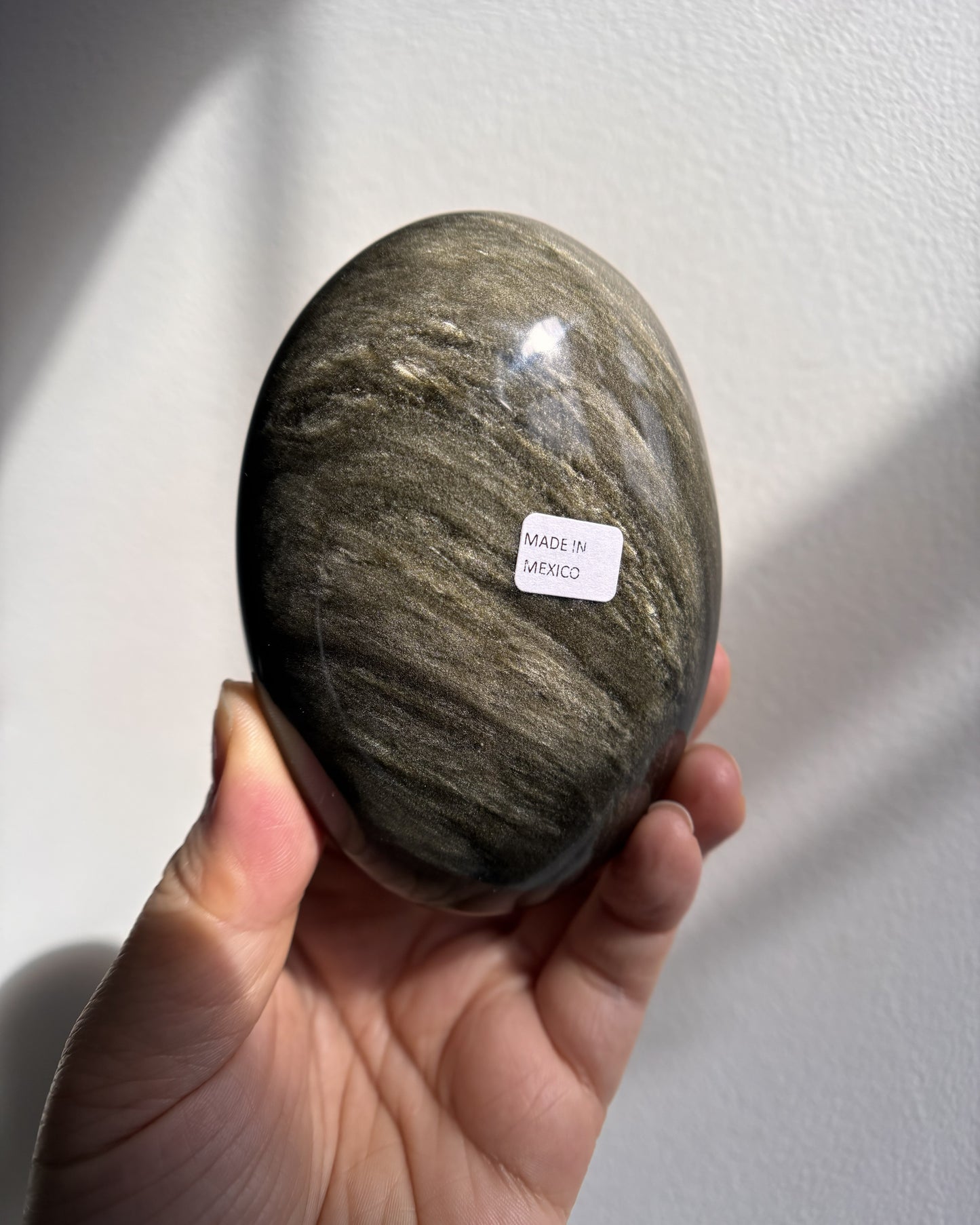 Golden Obsidian Palmstone - XL (311.2g)