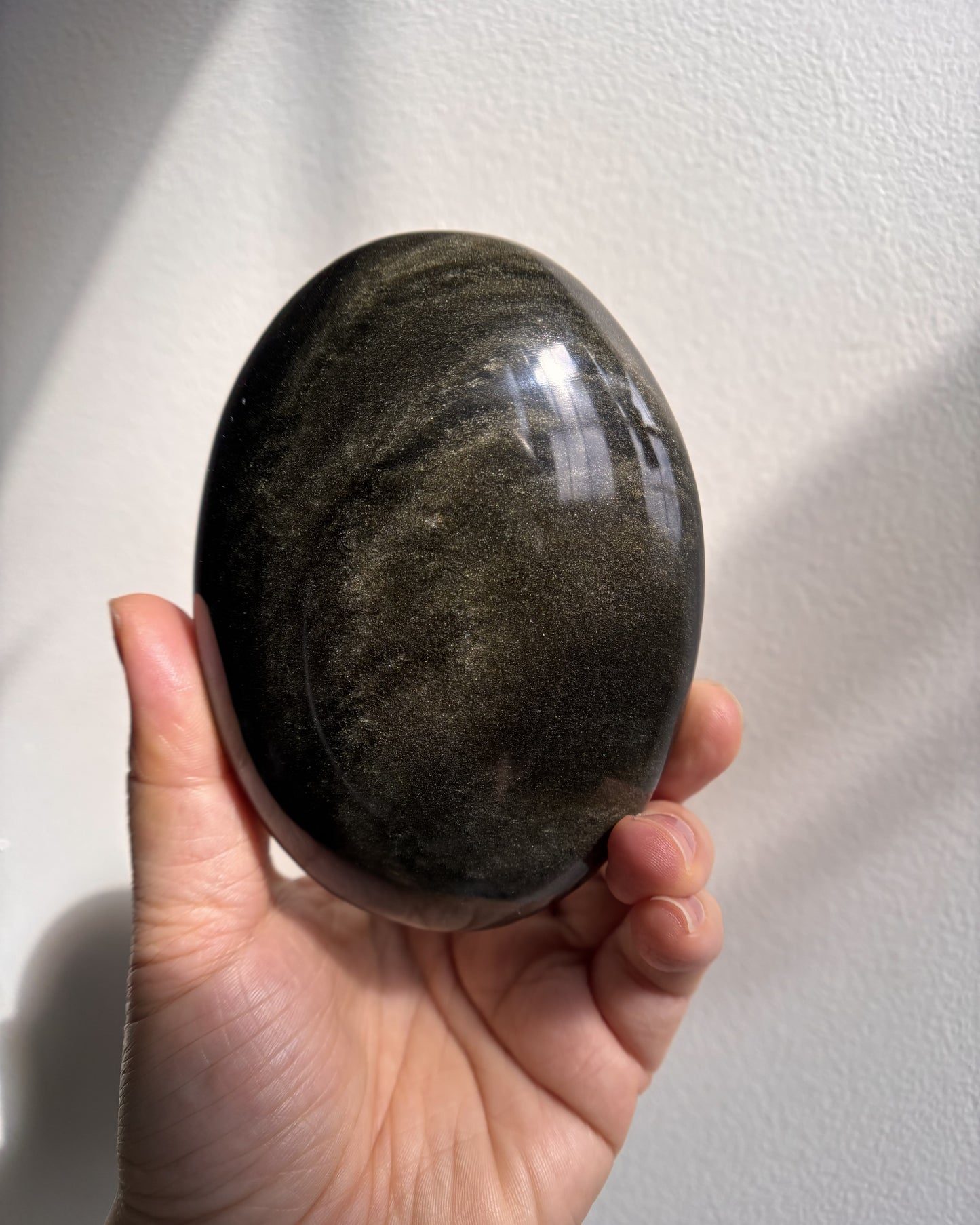 Golden Obsidian Palmstone - XL (389.5g)