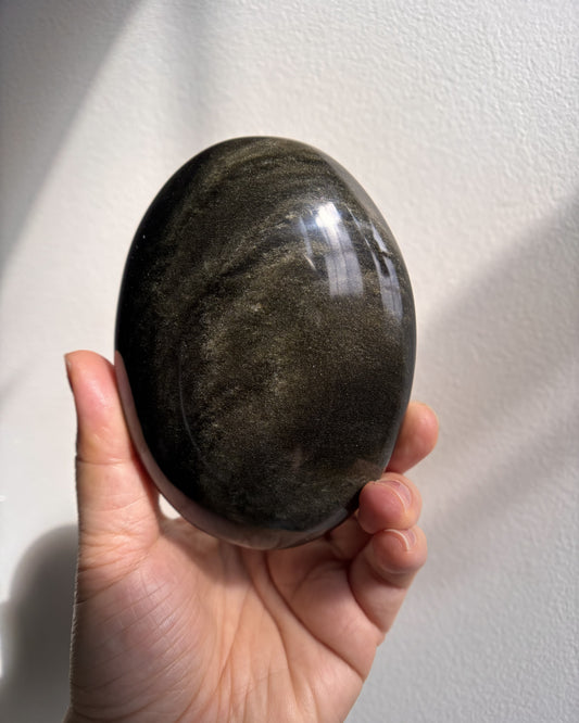 Golden Obsidian Palmstone - XL (389.5g)