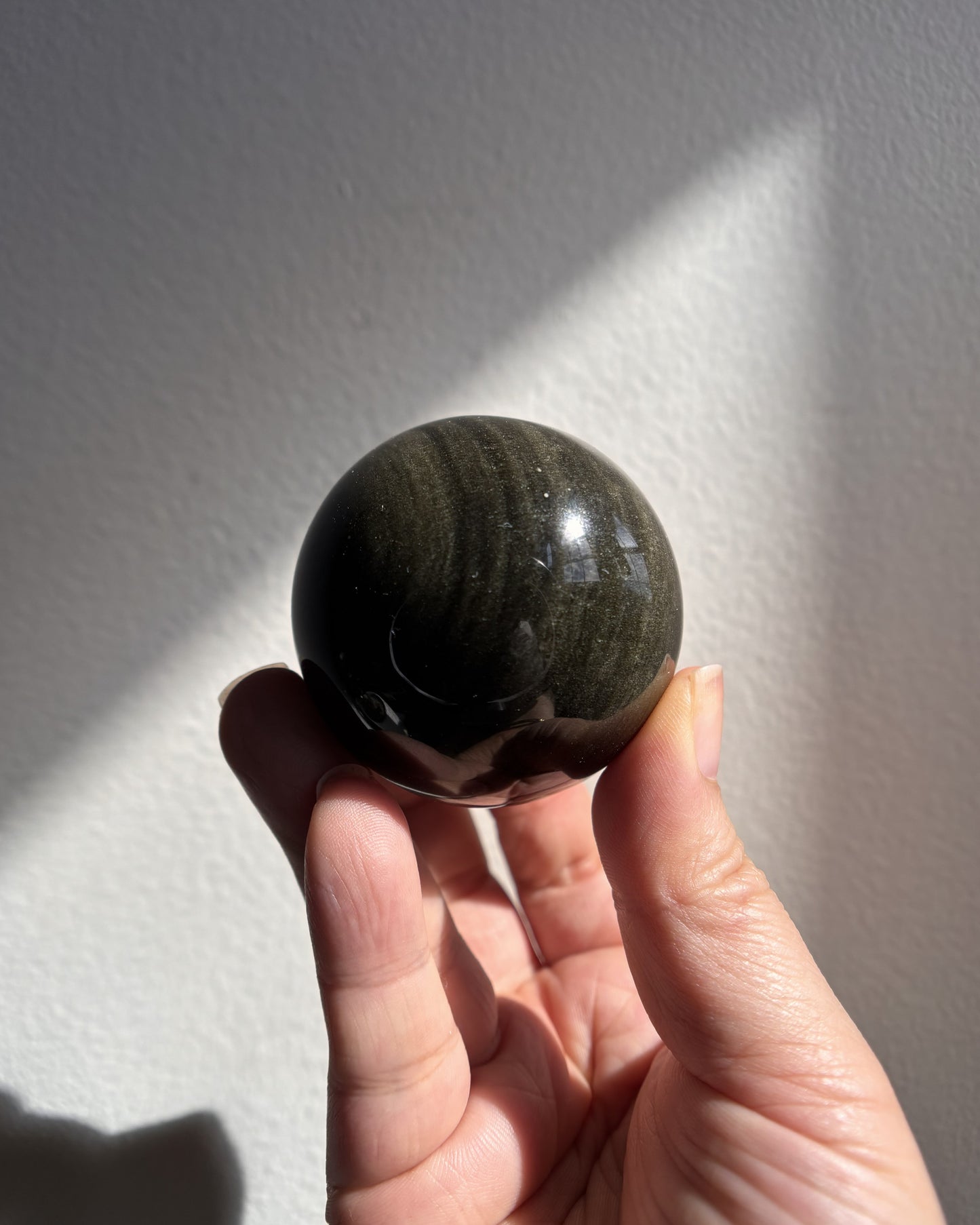 Golden Obsidian Sphere 158.2g