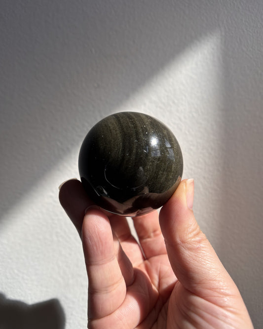 Golden Obsidian Sphere 158.2g