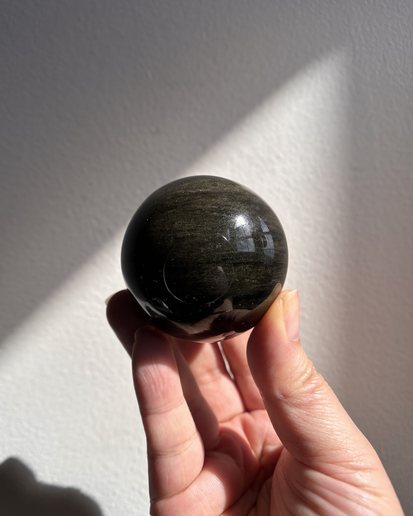 Golden Obsidian Sphere 158.2g