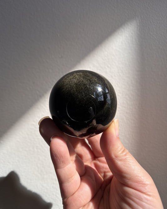 Golden Obsidian Sphere 166.2g
