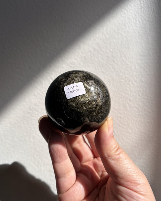 Golden Obsidian Sphere 179.7g