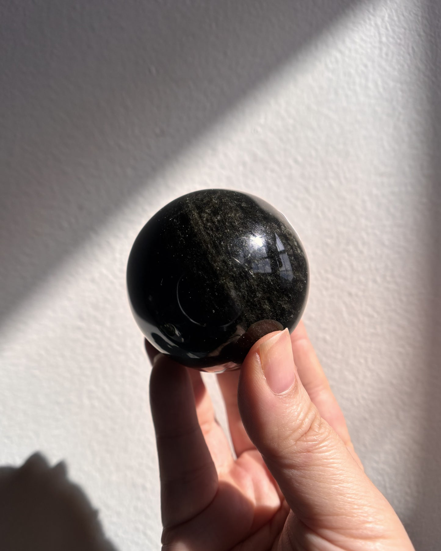 Golden Obsidian Sphere 179.7g