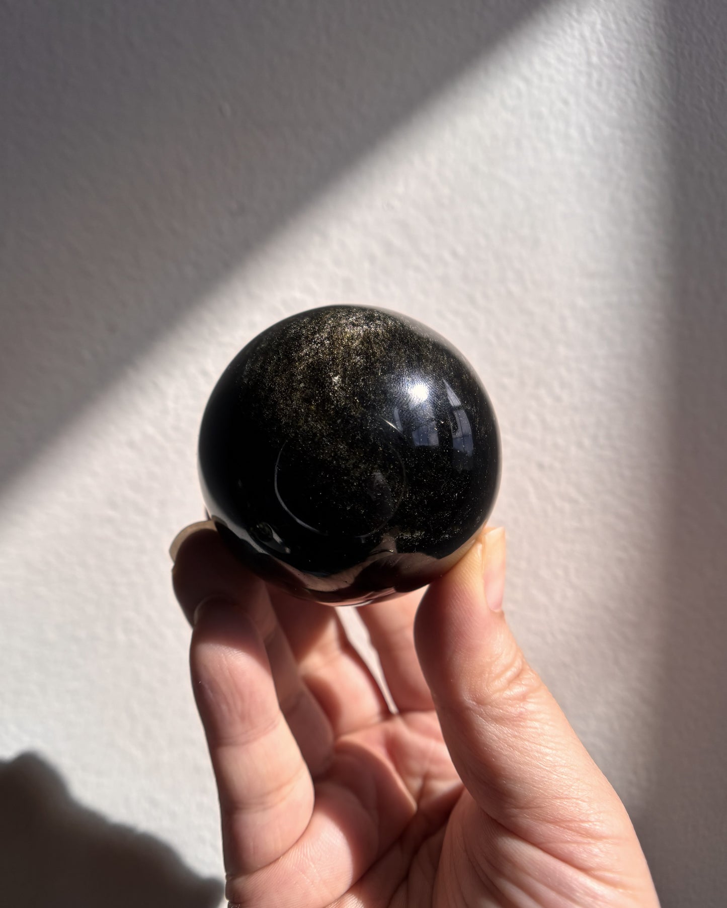 Golden Obsidian Sphere 179.7g