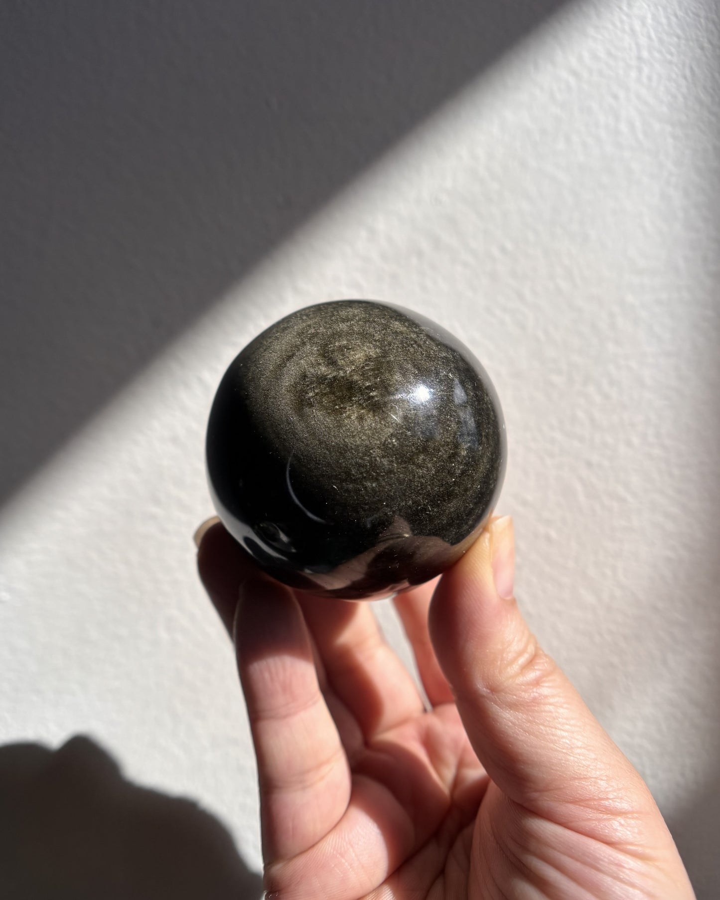 Golden Obsidian Sphere 185.8g