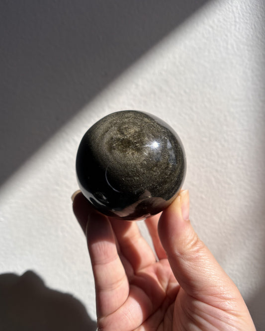 Golden Obsidian Sphere 185.8g