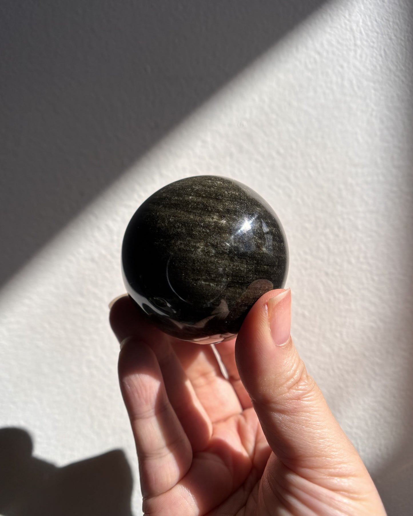 Golden Obsidian Sphere 185.8g