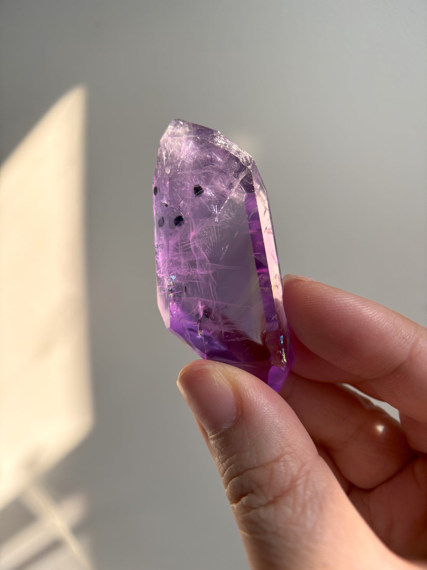 Gemmy Bahia Amethyst with Hematite Freeform 31g