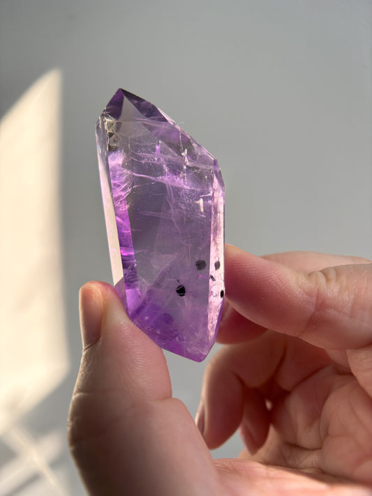 Gemmy Bahia Amethyst with Hematite Freeform 31g