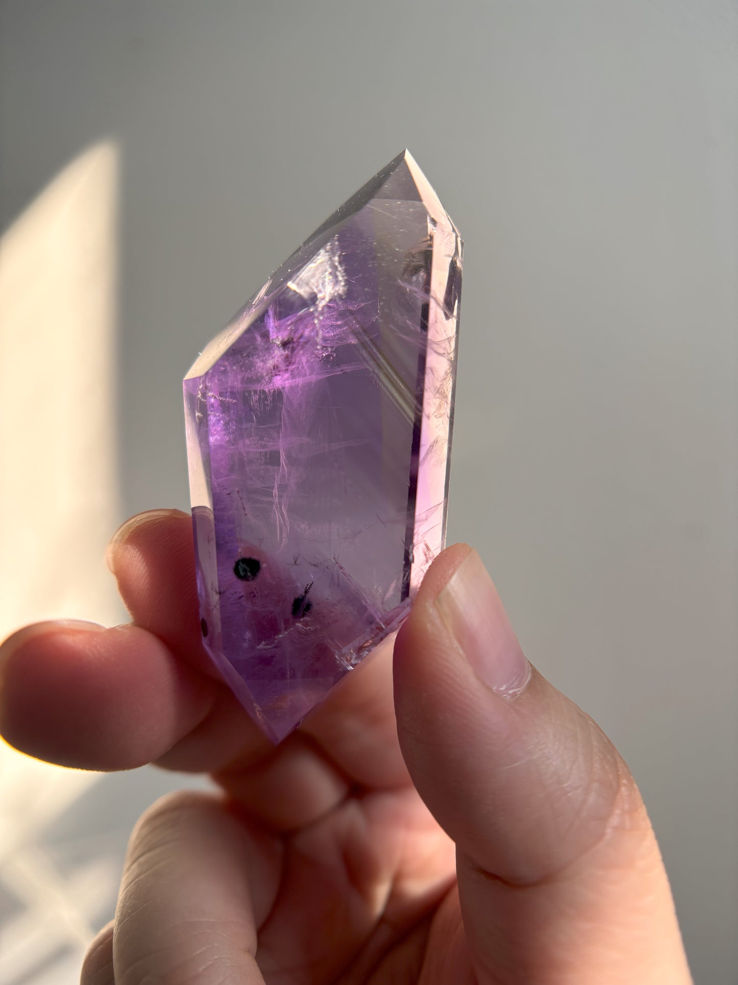 Gemmy Bahia Amethyst with Hematite Freeform 31g