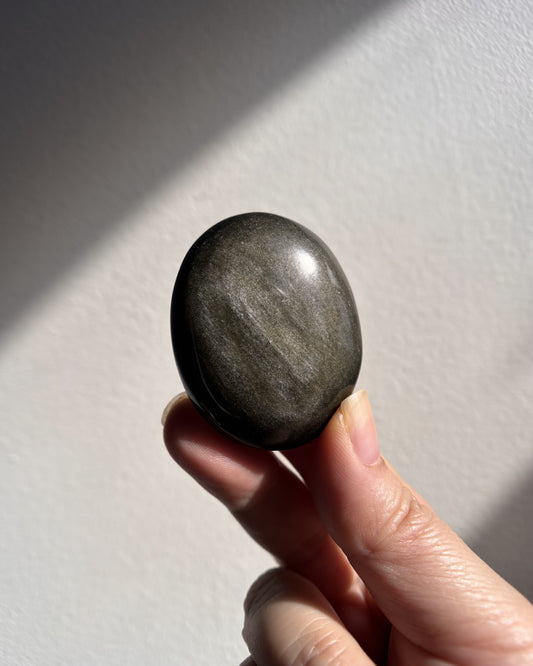 High-Grade Golden Obsidian Palmstone - Small (39.4g)