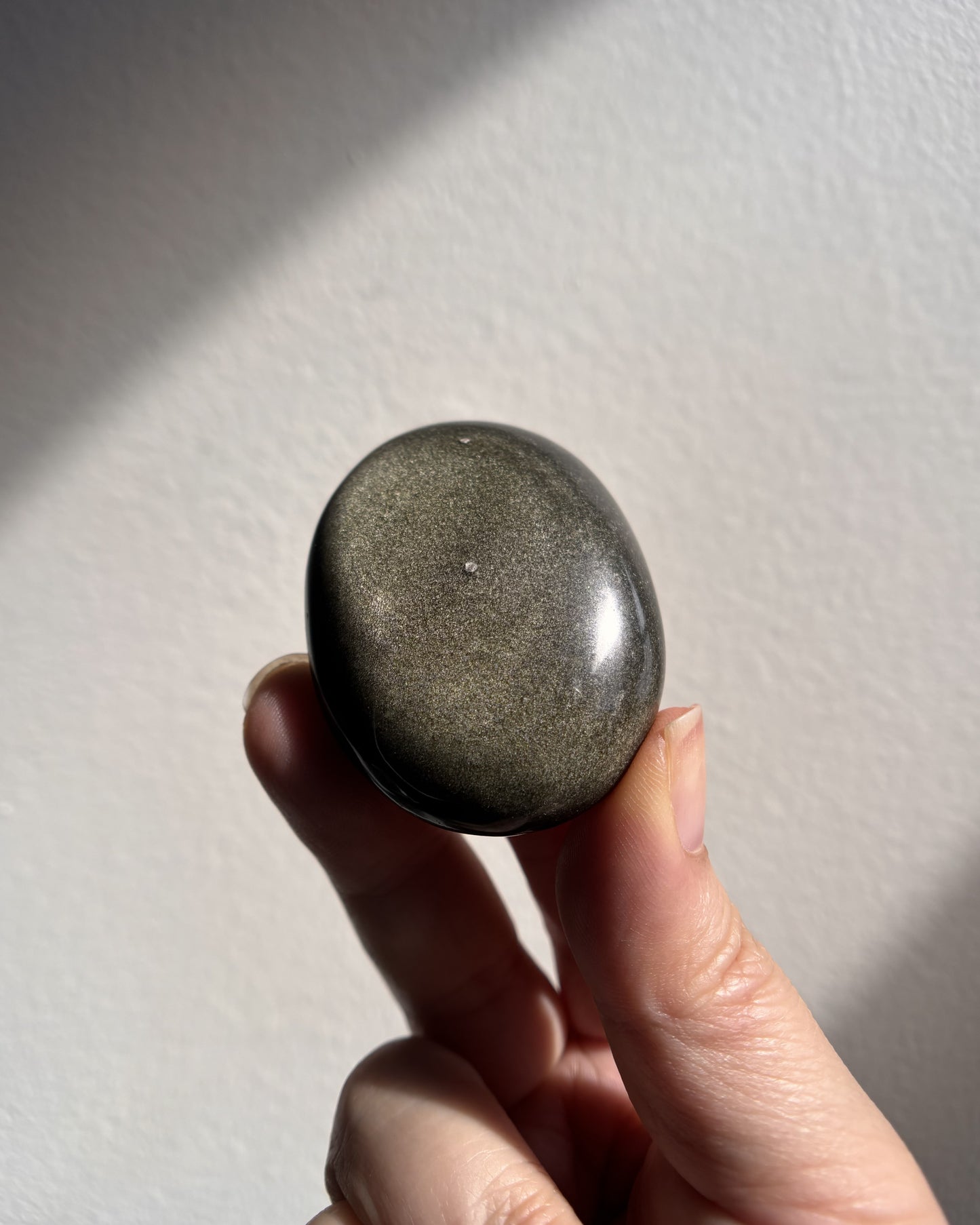 High-Grade Golden Obsidian Palmstone - Small (46.3g)
