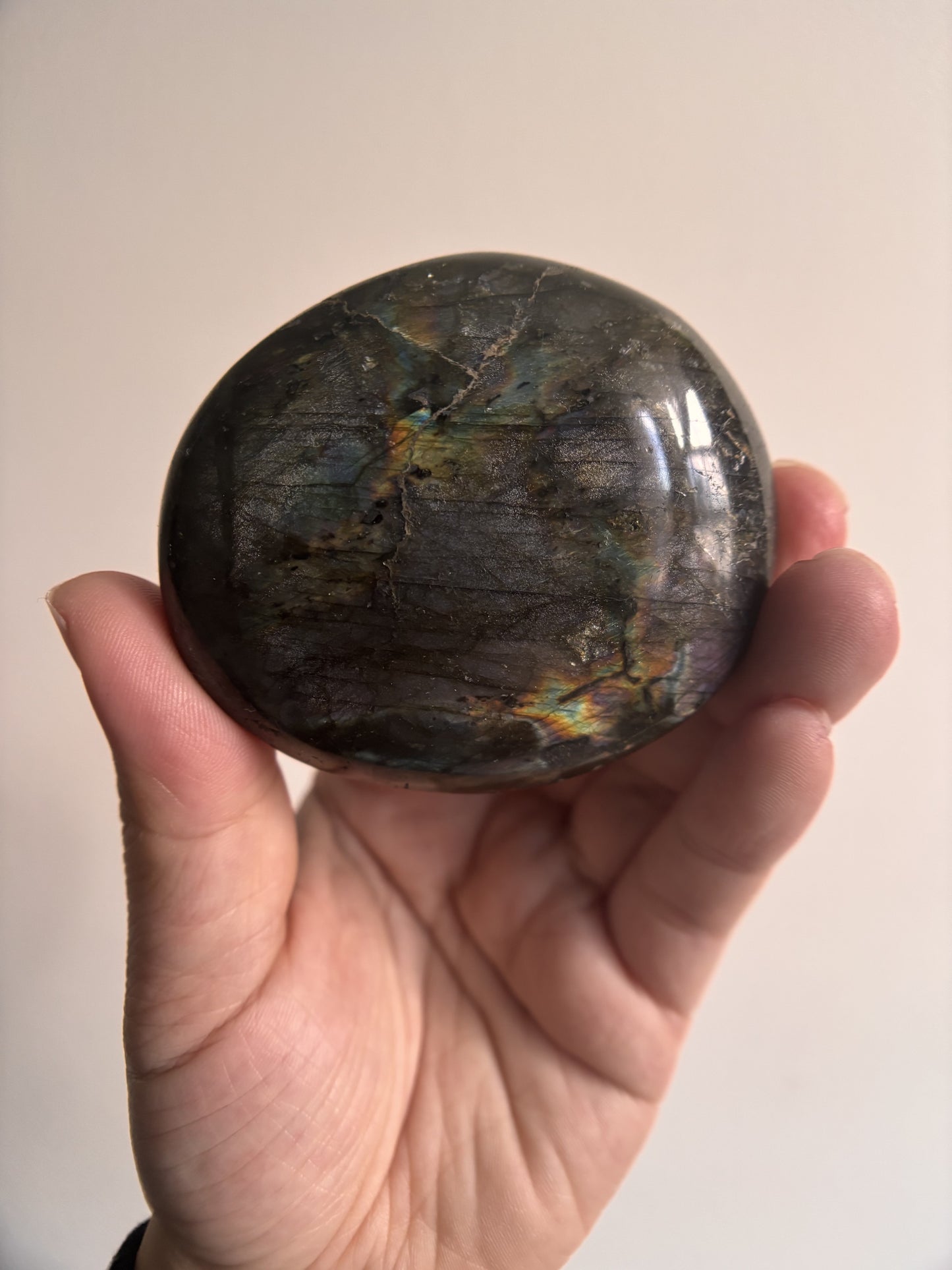 AAA Labradorite Palmstone 148g