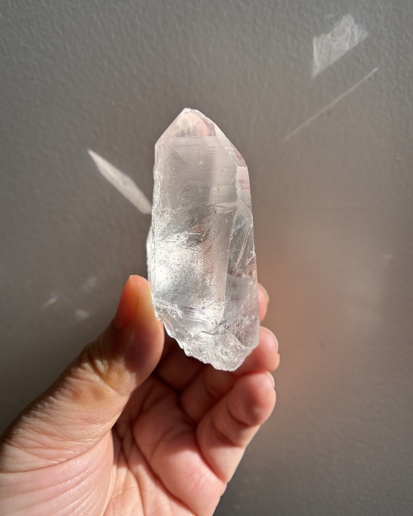 Lemurian Raw Point with Key Formation 80g