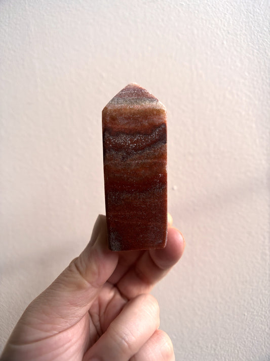 Mini Mexican Banded Calcite Tower 102g