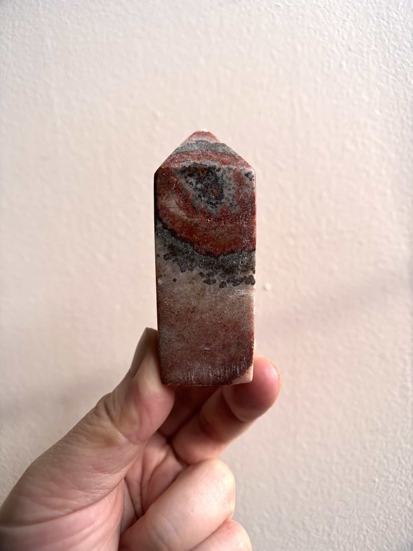Mini Mexican Banded Calcite Tower 102g