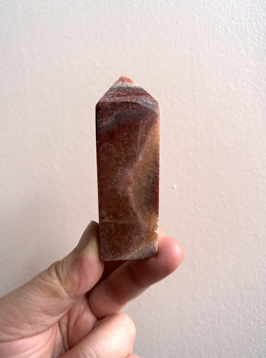 Mini Mexican Banded Calcite Tower 112g
