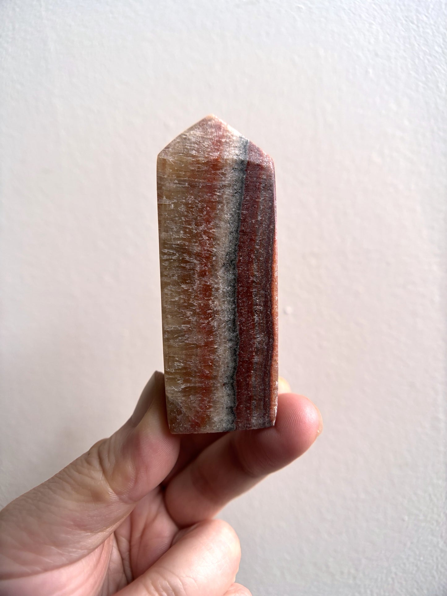 Mini Mexican Banded Calcite Tower 112g