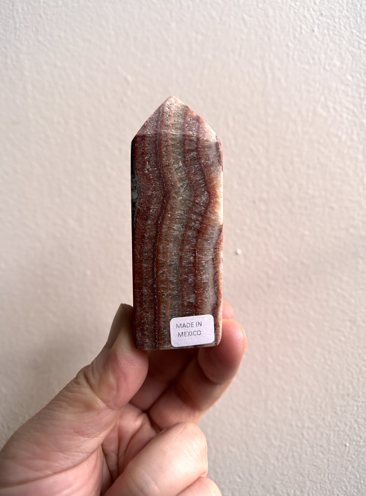 Mini Mexican Banded Calcite Tower 120g