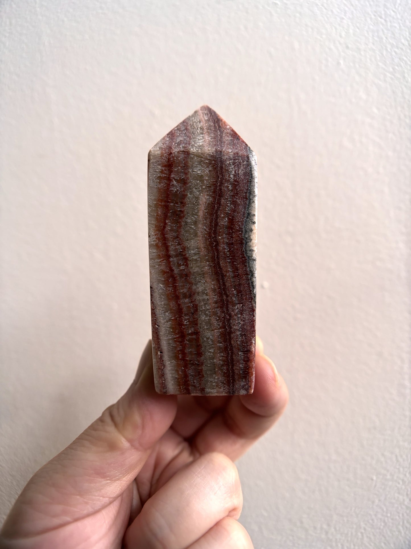 Mini Mexican Banded Calcite Tower 120g